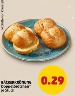 PENNY BÄCKERKRÖNUNG Doppelbrötchen Angebot