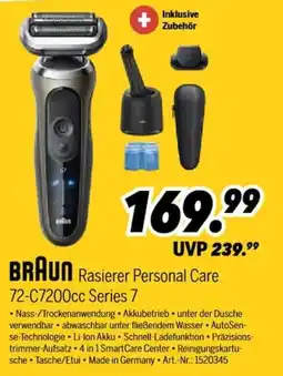 MEDIMAX BRAUN Rasierer Personal Care 72-C7200cc Series 7 Angebot