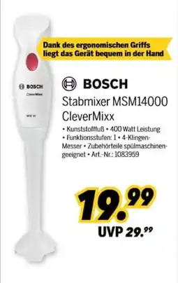 MEDIMAX BOSCH Stabmixer MSM14000 CleverMixx Angebot