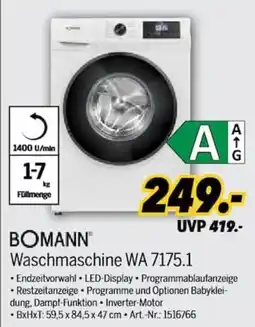 MEDIMAX BOMANN Waschmaschine WA 7175.1 Angebot