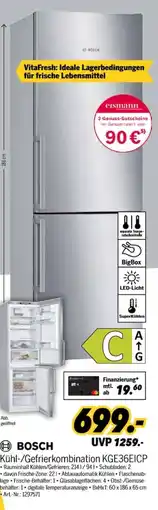 MEDIMAX BOSCH Kühl-/Gefrierkombination KGE36EICP Angebot
