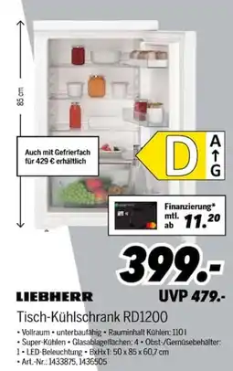 MEDIMAX LIEBHERR Tisch-Kühlschrank RD1200 Angebot