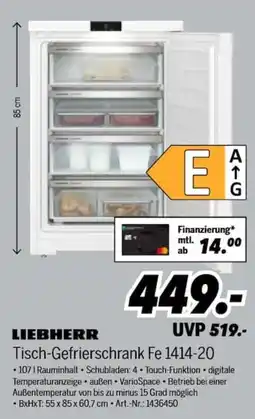 MEDIMAX LIEBHERR Tisch-Gefrierschrank Fe 1414-20 Angebot