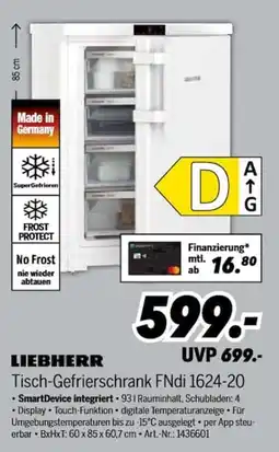MEDIMAX LIEBHERR Tisch-Gefrierschrank FNdi 1624-20 Angebot