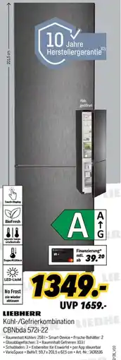 MEDIMAX LIEBHERR Kühl-/Gefrierkombination CBNbda 572i-22 Angebot