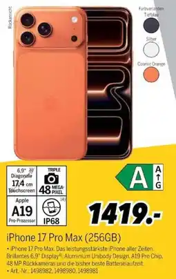 MEDIMAX iPhone 17 Pro Max Angebot