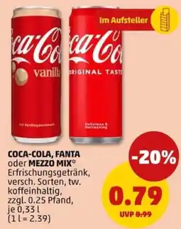 PENNY Coca-Cola, Fanta oder Mezzo Mix Angebot