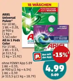 PENNY ARIEL Universal Pulver Angebot