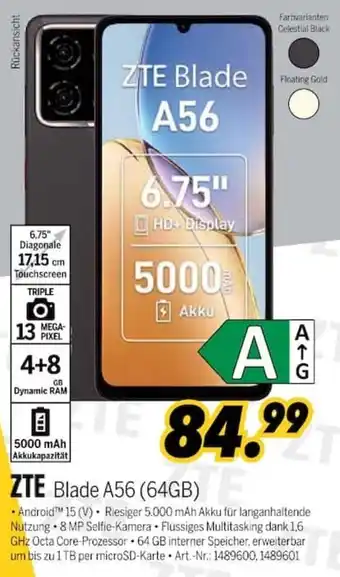 MEDIMAX ZTE Blade A56 Angebot