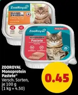 PENNY ZooRoyal Monoprotein Pastete Angebot