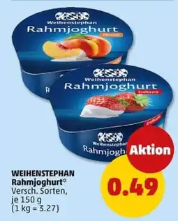 PENNY Weihenstephan Rahmjoghurt Angebot