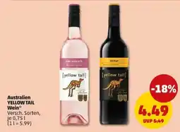 PENNY Australian YELLOW TAIL Wein Angebot