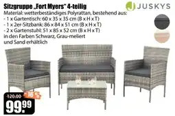 V Baumarkt Sitzgruppe „Fort Myers“ 4-teilig JUSKYS Angebot