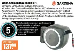 V Baumarkt Wand-Schlauchbox RollUp M/L GARDENA Angebot
