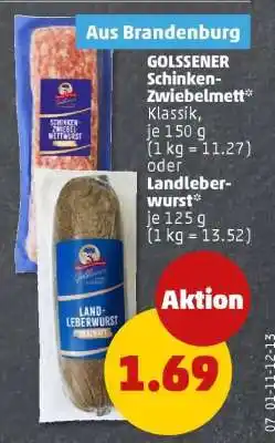 PENNY GOLSSENER Schinken-Zwiebelmett Angebot