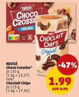 PENNY Nestlé Choco Crossies oder Choclait Chips Angebot