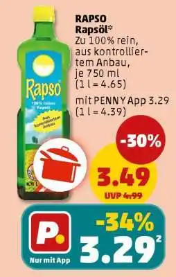 PENNY Rapso Rapsöl Angebot