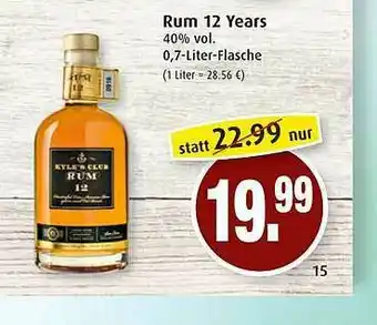 Markant Rum 12 Years Angebot