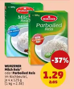 PENNY WURZENER Milch Reis oder Parboiled Reis Angebot