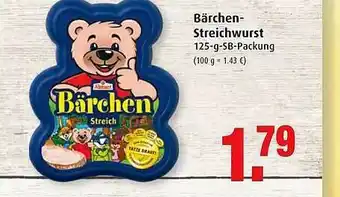 Markant Bärchen-streichwurst Angebot