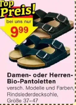 Jawoll Damen- oder Herren-Bio-Pantoletten Angebot