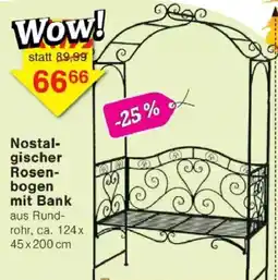 Jawoll Nostal-gischer Rosen-bogen mit Bank Angebot