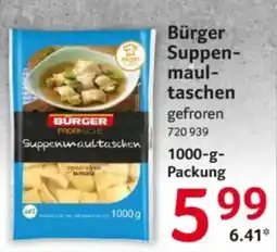 Selgros Bürger Suppenmaultaschen Angebot