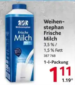 Selgros Weihenstephan Frische Milch Angebot