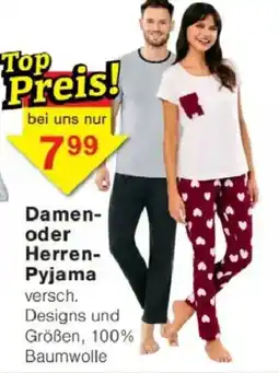 Jawoll Damen- oder Herren-Pyjama Angebot