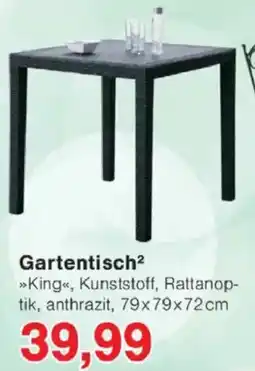 Jawoll Gartentisch² »King«, Kunststoff, Rattanoptik, anthrazit Angebot