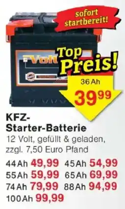 Jawoll KFZ-Starter-Batterie Angebot