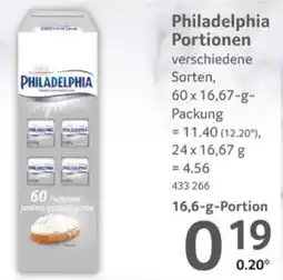 Selgros Philadelphia Portionen Angebot
