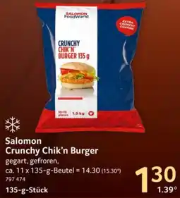 Selgros Salomon Crunchy Chik'n Burger Angebot