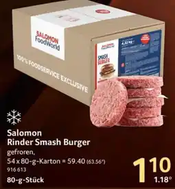Selgros Salomon Rinder Smash Burger Angebot