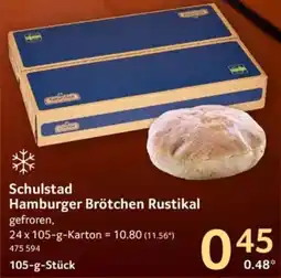Selgros Schulstad Hamburger Brötchen Rustikal Angebot