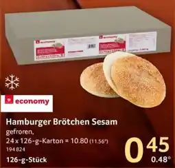 Selgros economy Hamburger Brötchen Sesam Angebot