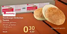 Selgros economy Hamburger Brötchen Sesam Angebot