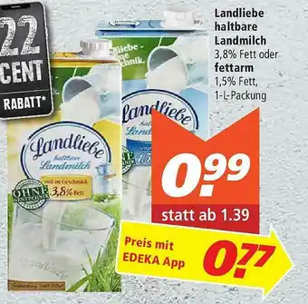 Marktkauf Landliebe Haltbare Landmilch Oder Fettarm Angebot