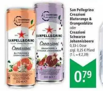 Marktkauf San Pellegrino Creazioni Blutorange & Orangenblüte Oder Creazioni Schwarze Johannisbeere Angebot