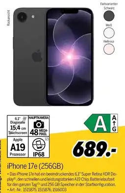 MEDIMAX Apple iphone 17e (256gb) Angebot