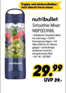 MEDIMAX Nutribullet smoothie-mixer nbp003nbl Angebot