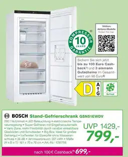 EP Bosch stand-gefrierschrank gsn51ewdv Angebot