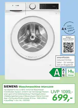 EP Siemens waschmaschine wg44j209 Angebot