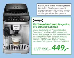 EP Delonghi kaffeevollautomat magnifica evo ecam290.85.sbx Angebot