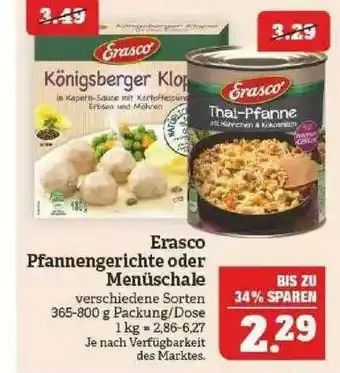 Marktkauf Erasco Pfannengerichte Oder Menüschale Angebot