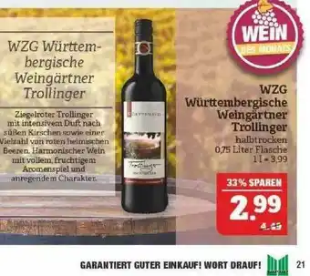 Marktkauf Wzg Württembergische Weingärtner Trollinger Angebot