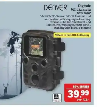 Marktkauf Denver Digitale Wildkamera „wcs 5020“ Angebot