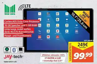 Marktkauf Jay-tech Tablet G10.11 Lte Angebot