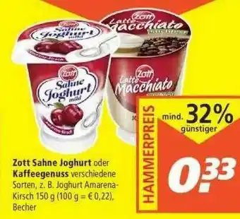 Marktkauf Zott Sahne Joghurt Oder Kaffeegenuss Angebot