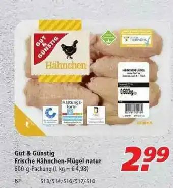 Marktkauf Gut & Günstig Frische Hähnchen-flügel Natur Angebot